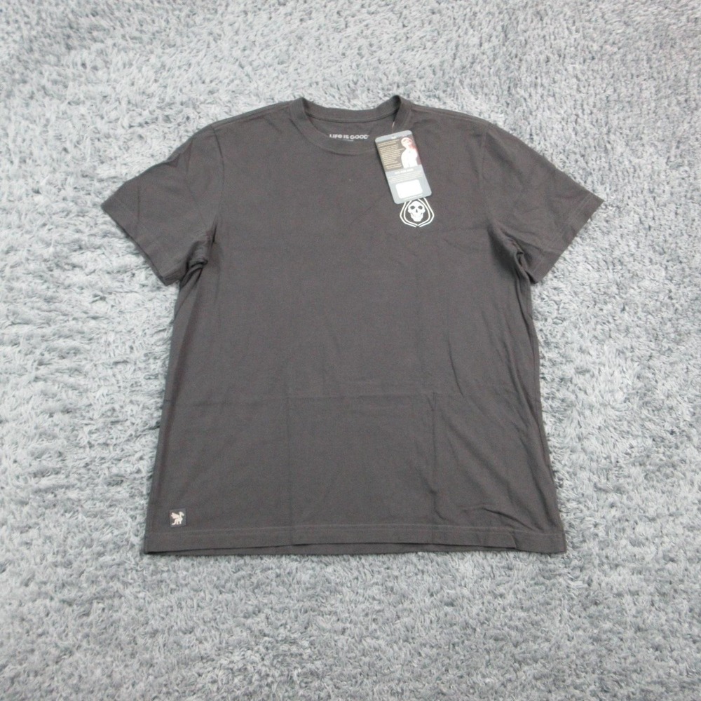 Life Is Good Shirt Mens L Black Crusher Enjoy Yourself Graphic Tee NWT